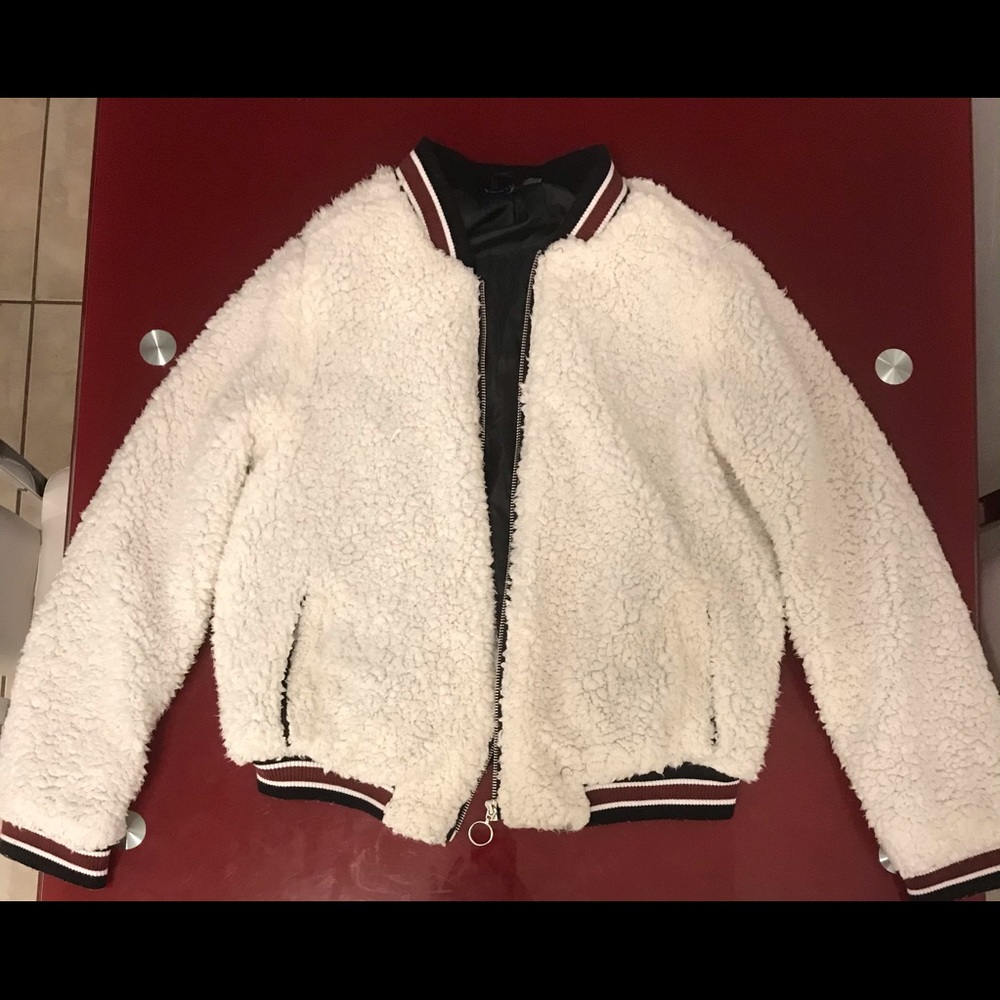 Faux bomber jacket